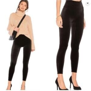 Spanx Velvet Black Leggings Size S Soft